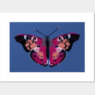 Spirograph Painted Lady Pink Butterfly Posters and Art